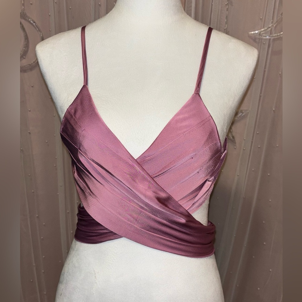 Pink Satin Top